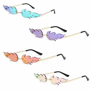 Сонцезахисні окуляри Flame Fashion Полум'я M, червоні, 4 шт. - Фото 1