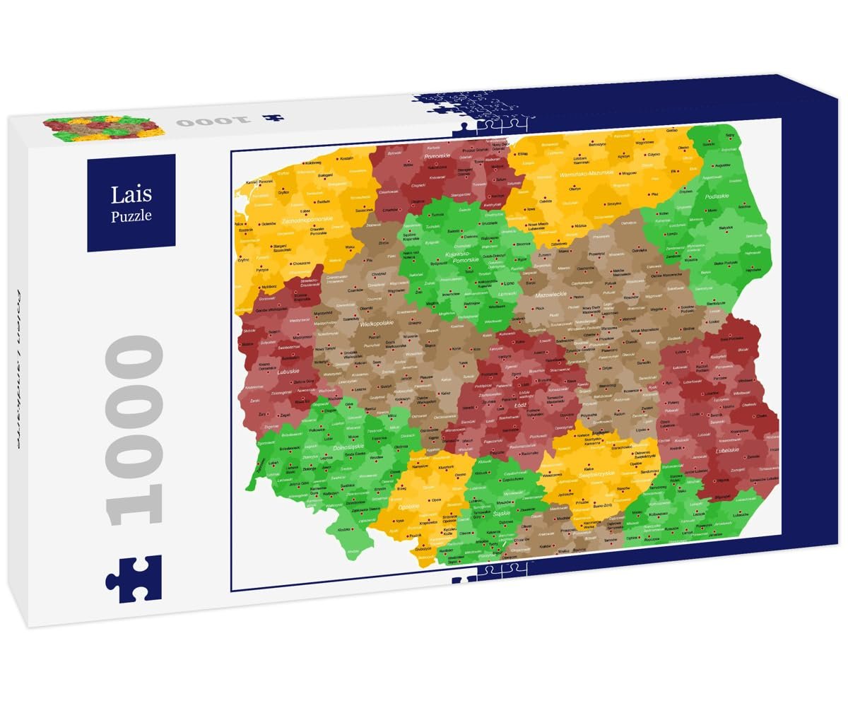 Пазл Lais Puzzle Poland Map 1000 деталей, фото №1