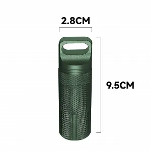 Капсула для виживання Alephnull Водонепроникна, герметична, армійського рівня. 30 x 100 мм Чорна synthetic.ua - Фото 1