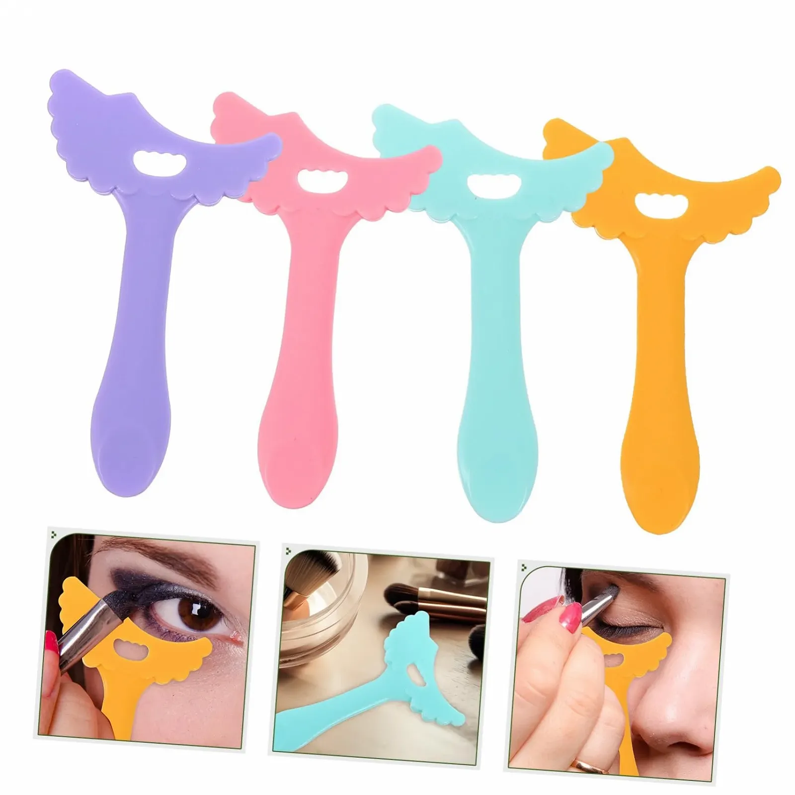 Трафарет для стрілок Beavorty Силіконова форма для макіяжу очей, тіней, брів, захисний екран, набір 16 штук, фото №3