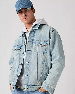 Мужская куртка Levis - Relaxed Fit Trucker Huron Waves - XS synthetic.ua - Фото 1
