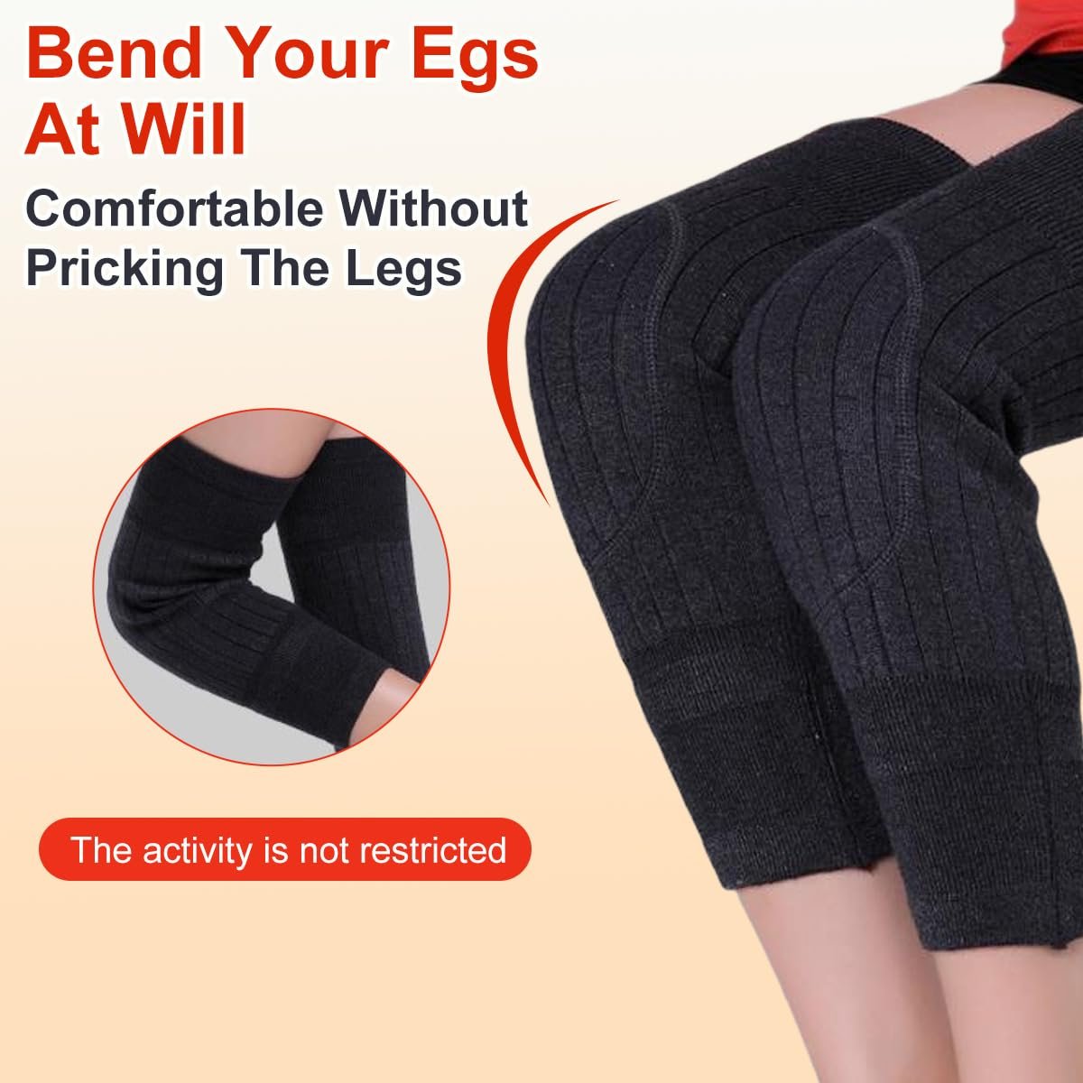 QUUPY 1 Пара еластичних в'язаних гетрів Компресійний захисний, фото №4