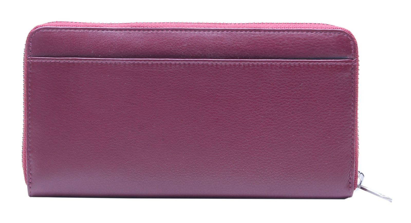 Кошелек кожаный Esquire Viktoria RFID 19 см, бордовый, фото №5