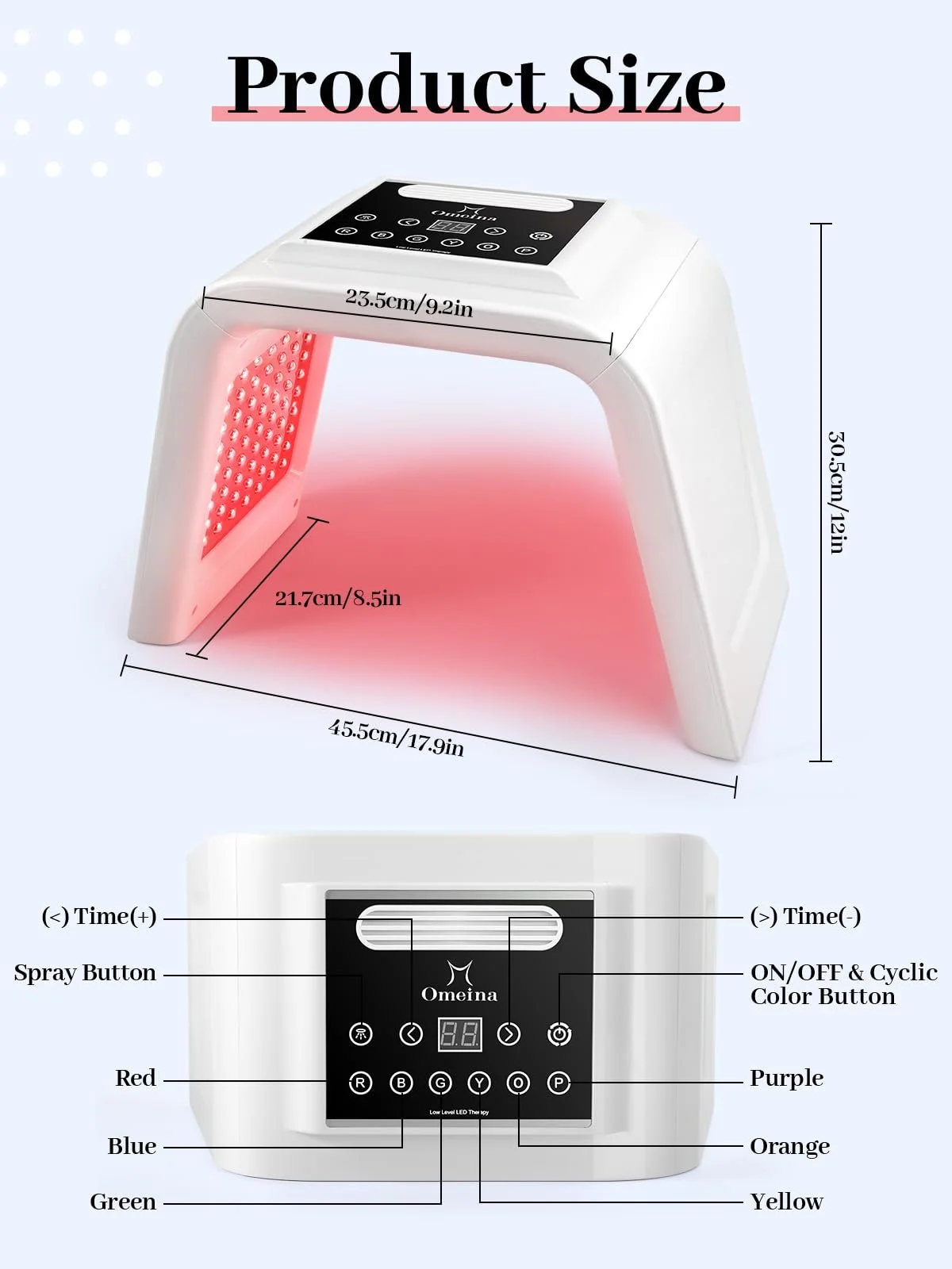 Маска для лица LED Deciniee для световой терапии с функцией распыления – 6 цветов, фото №6