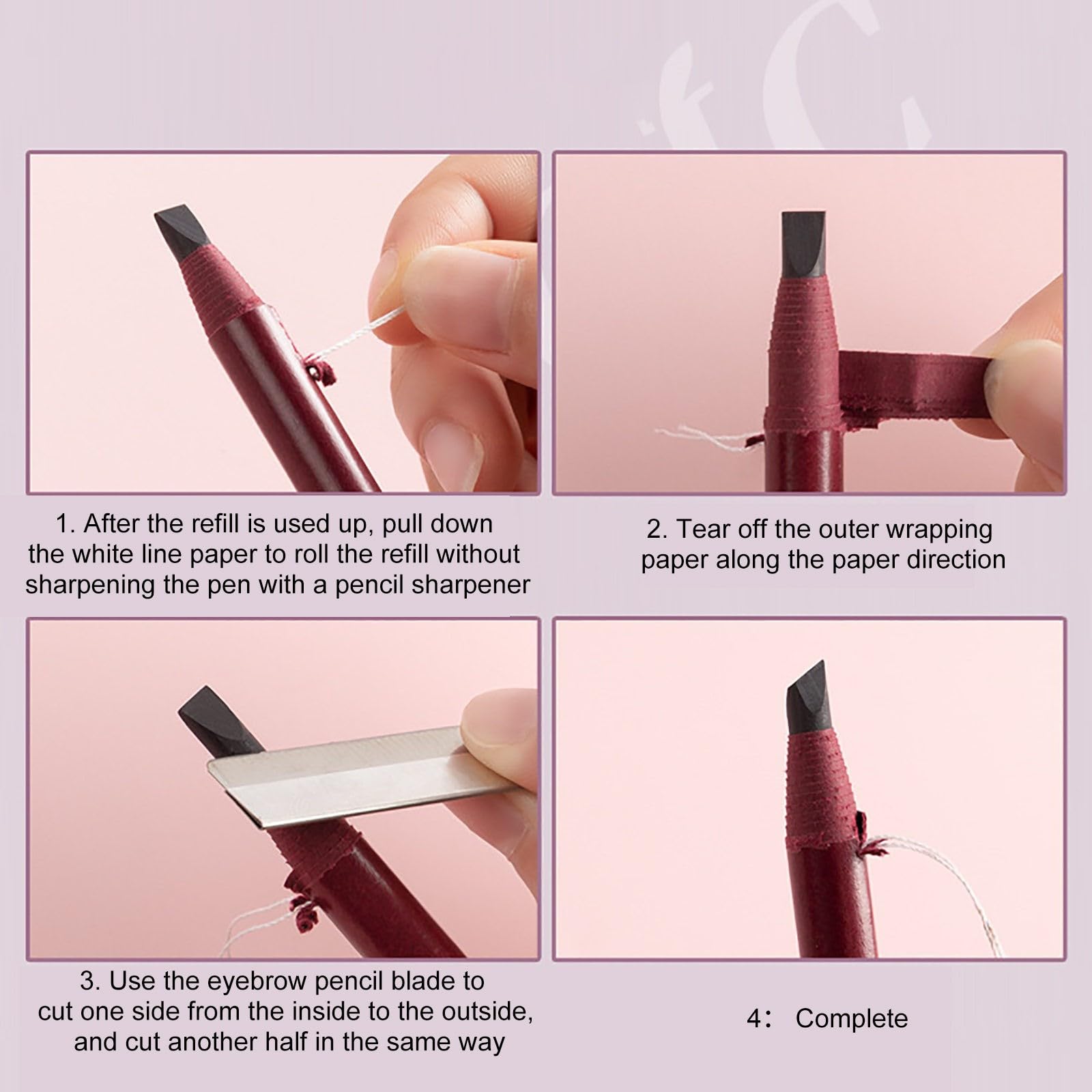 Олівець для брів Make-up-Brauenstift Stylist Водонепроникний олівець для брів Ультратонкий олівець для брів Заповнення тонших ділянок (E, One Size), фото №4