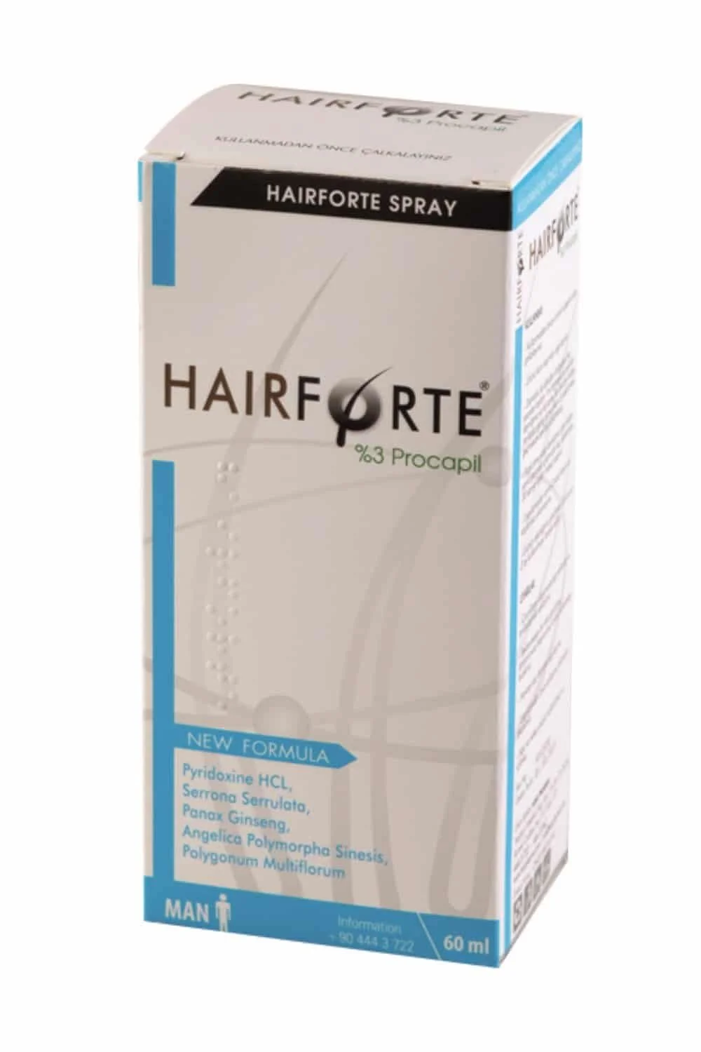 Спрей Hairforte 3% Procapil против выпадения волос, блокатор DHT, фото №1