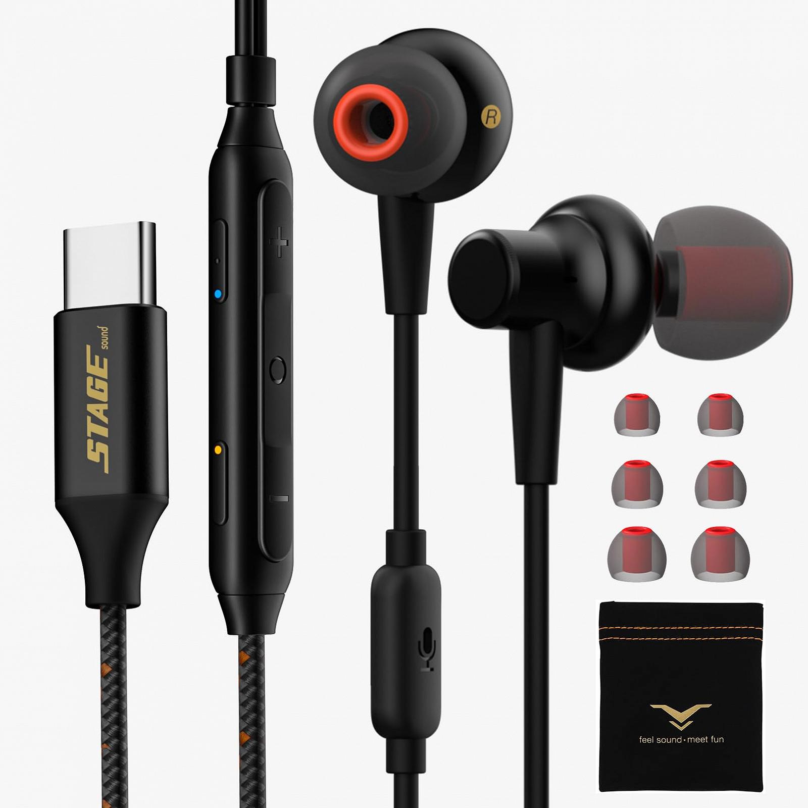 Наушники USB C Вкладыши Super Bass 7.1 Surround Mode HiFi Microphone, фото №1