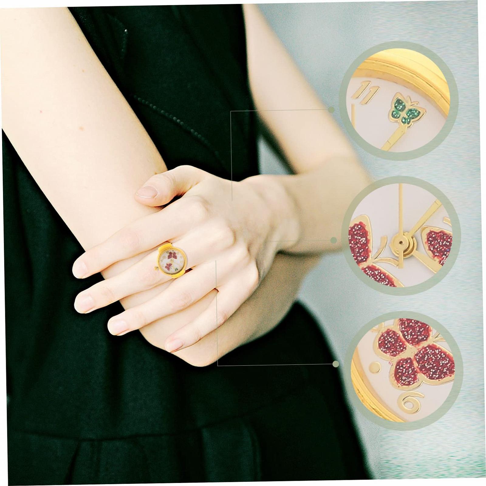 Кільце-годинник Healvian з креативним дизайном метелика, фото №7