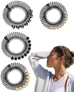 Набор расчесок для волос для девочек, 4 шт, с зубчатым гребнем - Фото 1