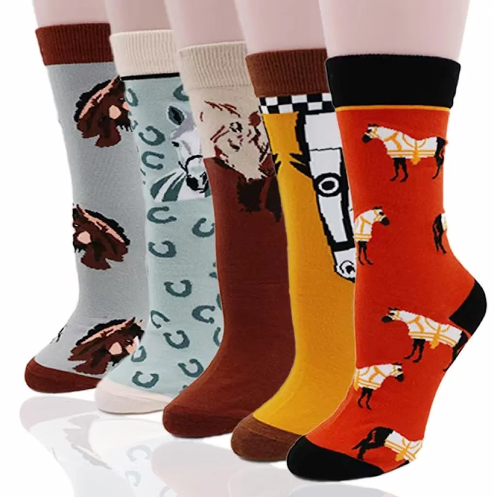 Женские носки с дизайном животных - Ежик Собака Лиса Ленивая Обезьяна - Удобные и веселые повседневные носки для женщин, фото №1