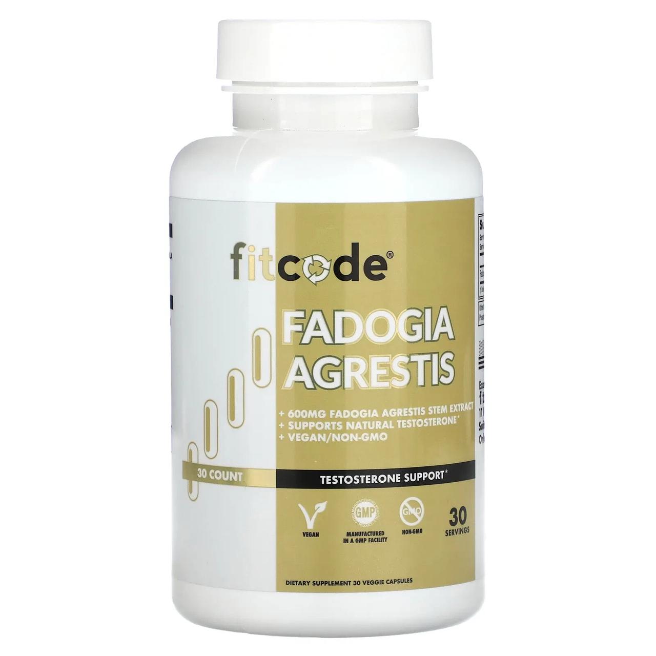 Фадогия Агретис FITCODE Fadogia Agrestis 600 mg 30 Veggie Capsules, фото №1