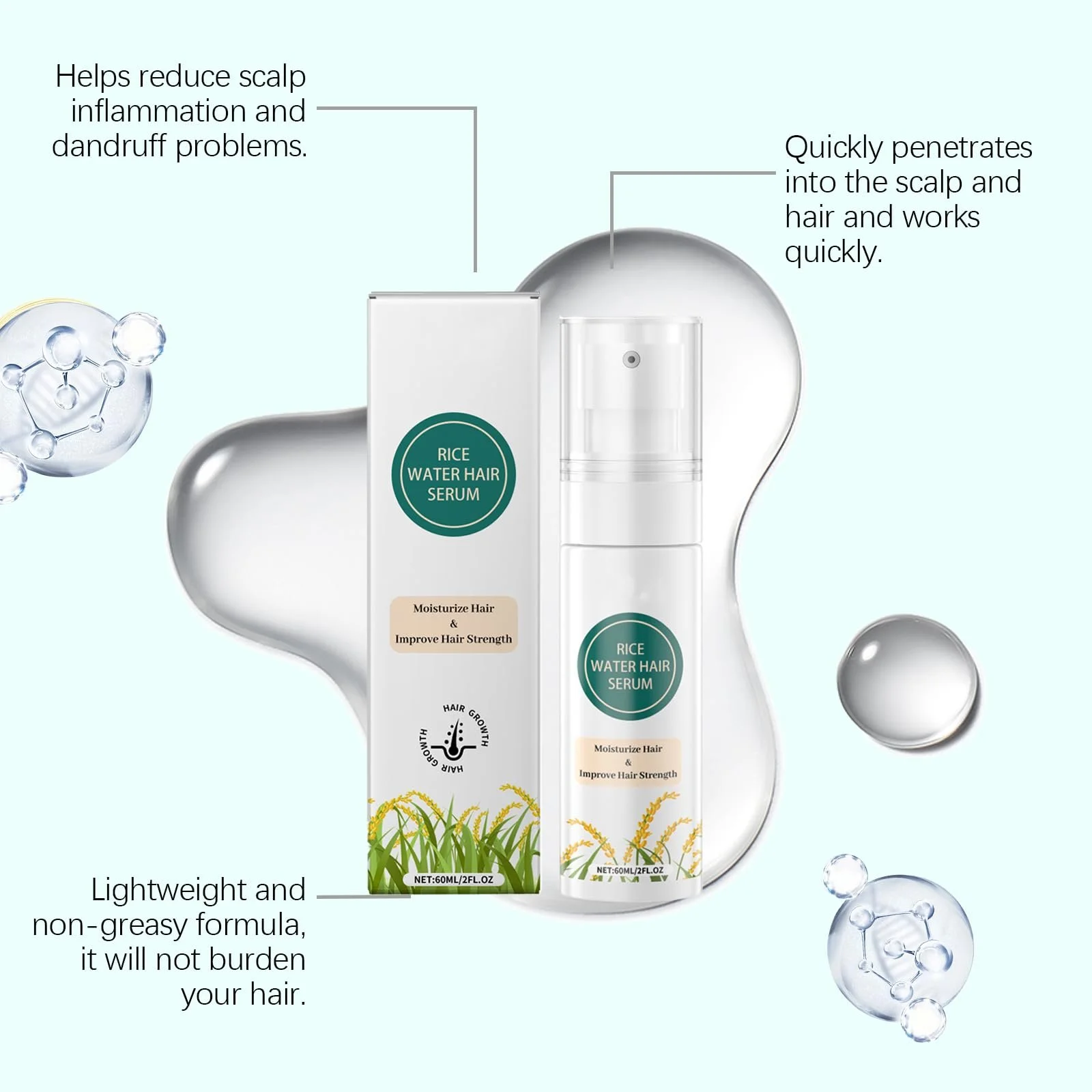 Сироватка для волосся проти випадіння волосся, 2 шт, фото №5