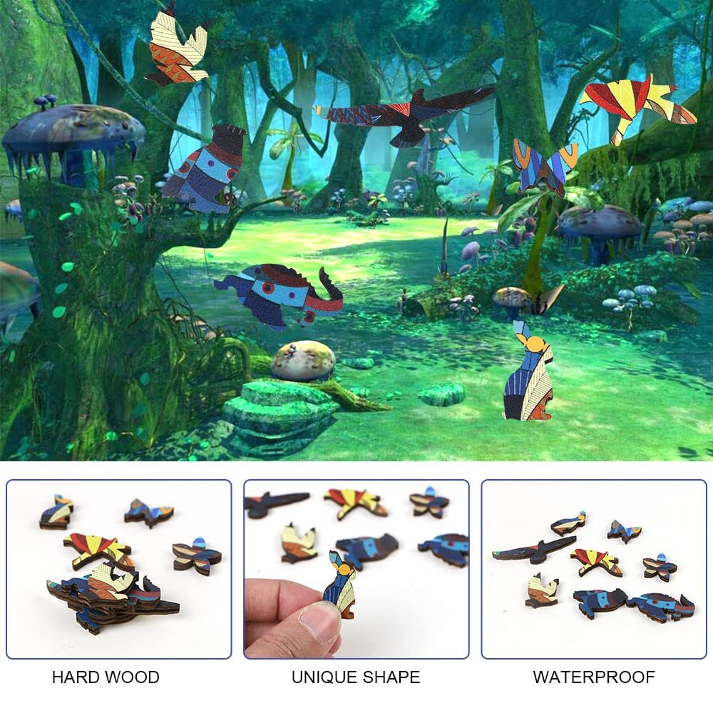 Деревянный пазл OSDUE Eagle Puzzle 100 элементов форма орла 16 x 26.3 см в деревянной коробке, фото №4