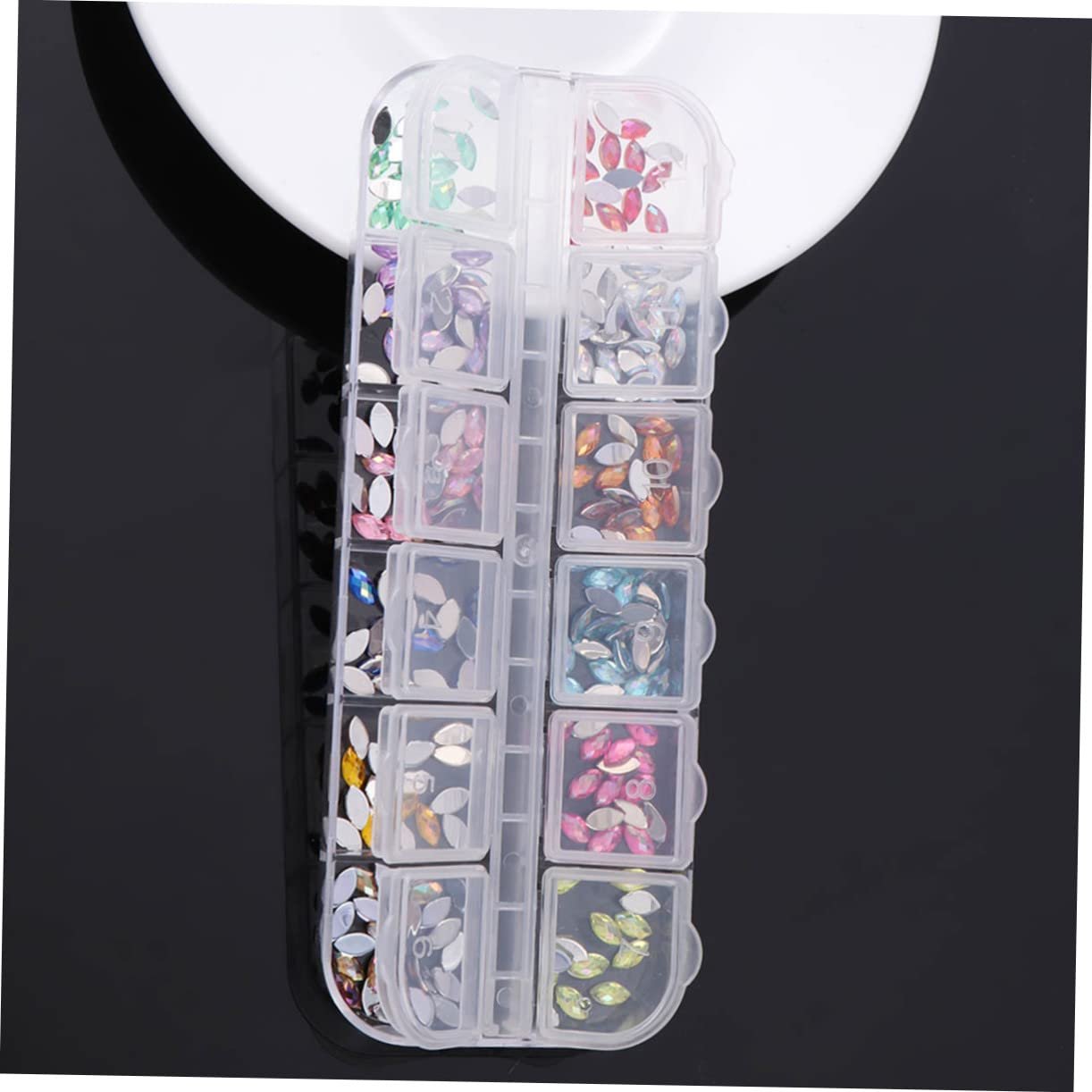 Стрази для нігтів Housoutil 12 кольорів Асорті, фото №2