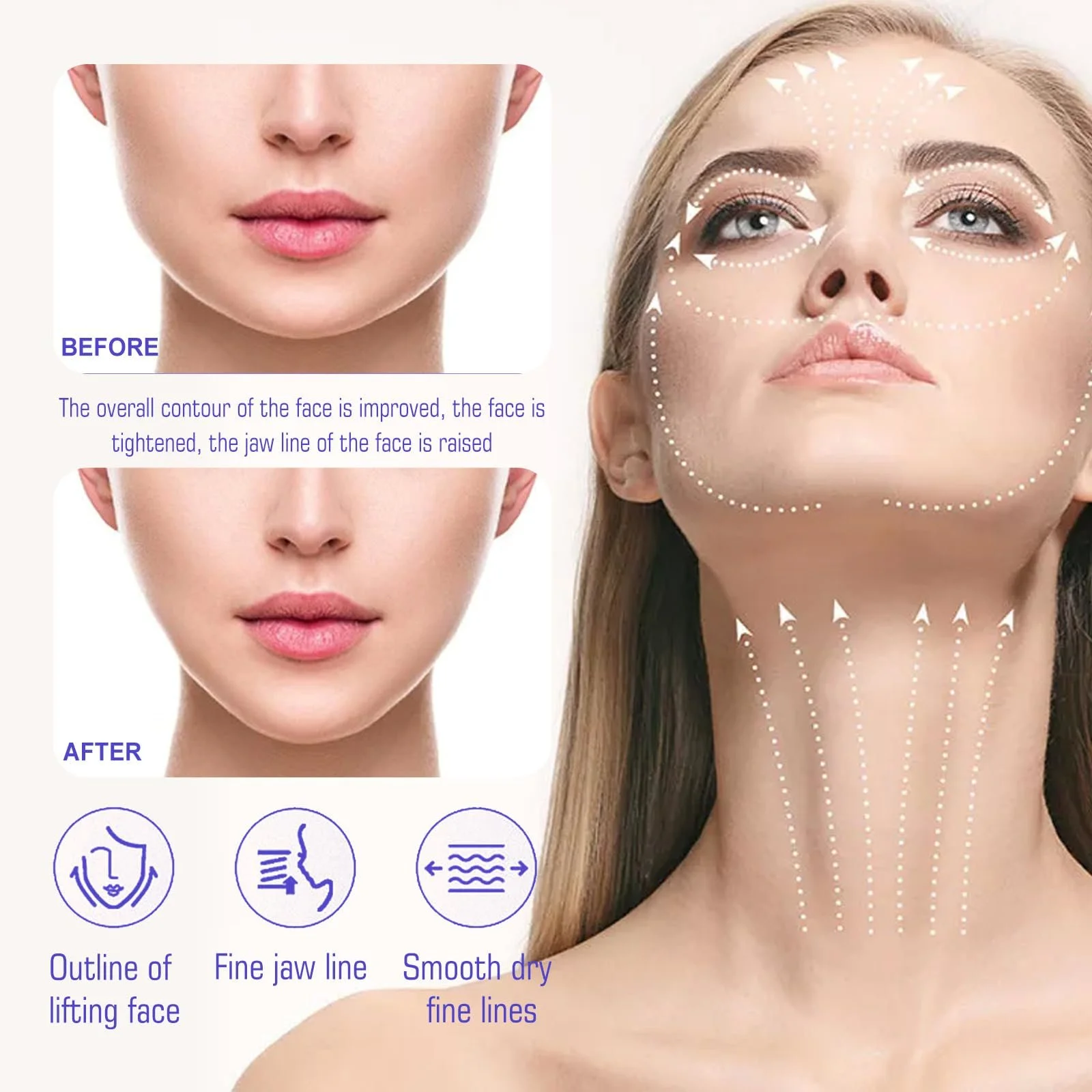 Пластирі для підтяжки обличчя Extra Strong, 2 x 60 прозорих штук, фото №4