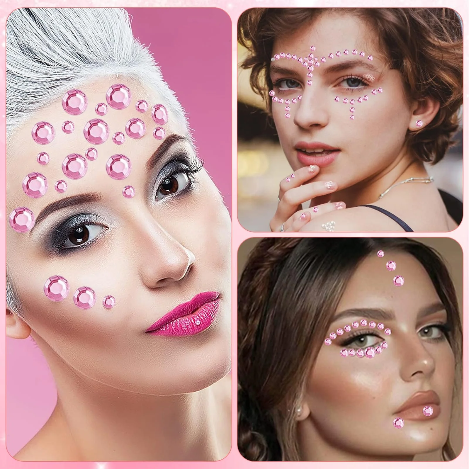 Стразы Самоклеящиеся dcas 3/4/5/6 мм Разного Размера Блестящие Камни 2168 шт., фото №2