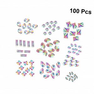 Стрази Скло VILLCASE 100 штук для шиття та декорування synthetic.ua - Фото 1