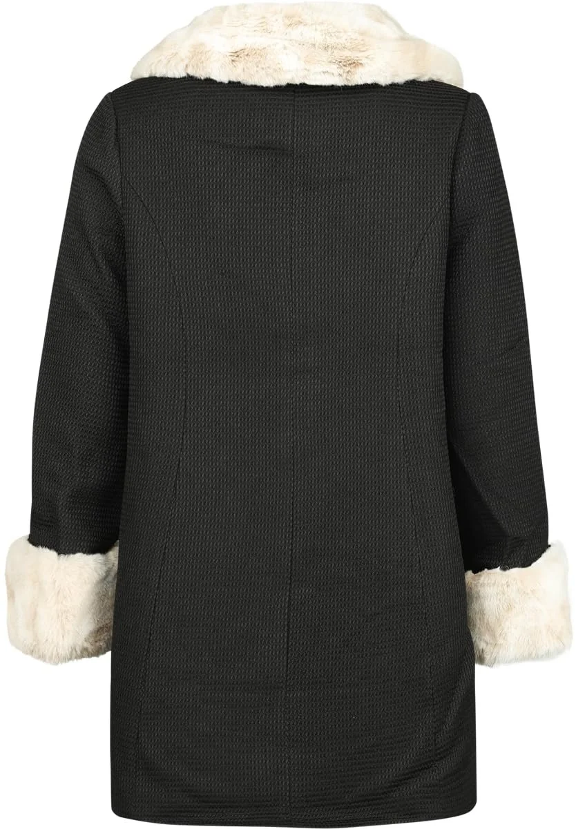 Пальто Hell Bunny Faustine Жіноче Чорний/Бежевий, фото №2 Пальто Hell Bunny Faustine Жіноче Чорний/Бежевий, фото №2