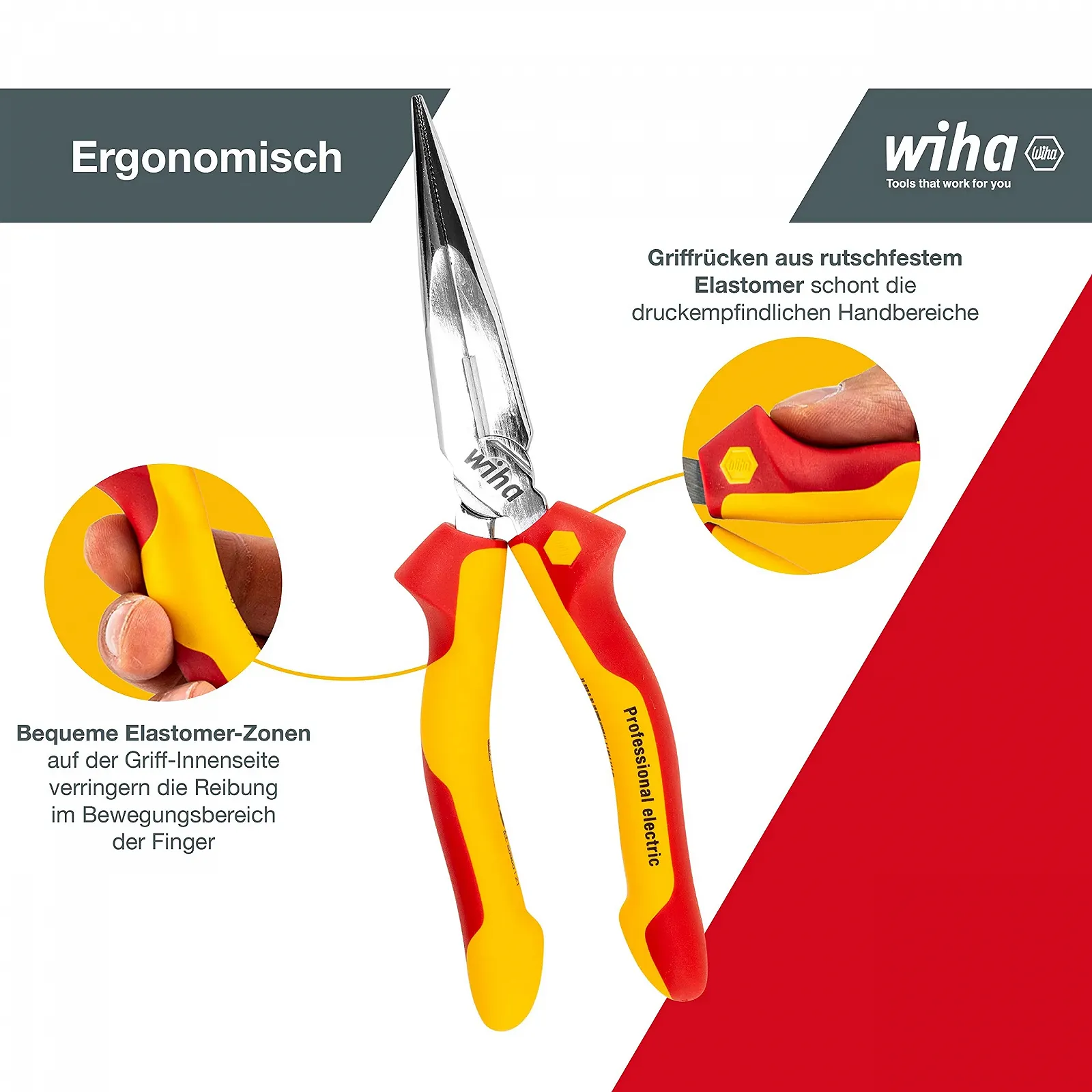 Плоскогубці Wiha Professional Electric Z05020006 з кусачками, 200 мм, фото №4