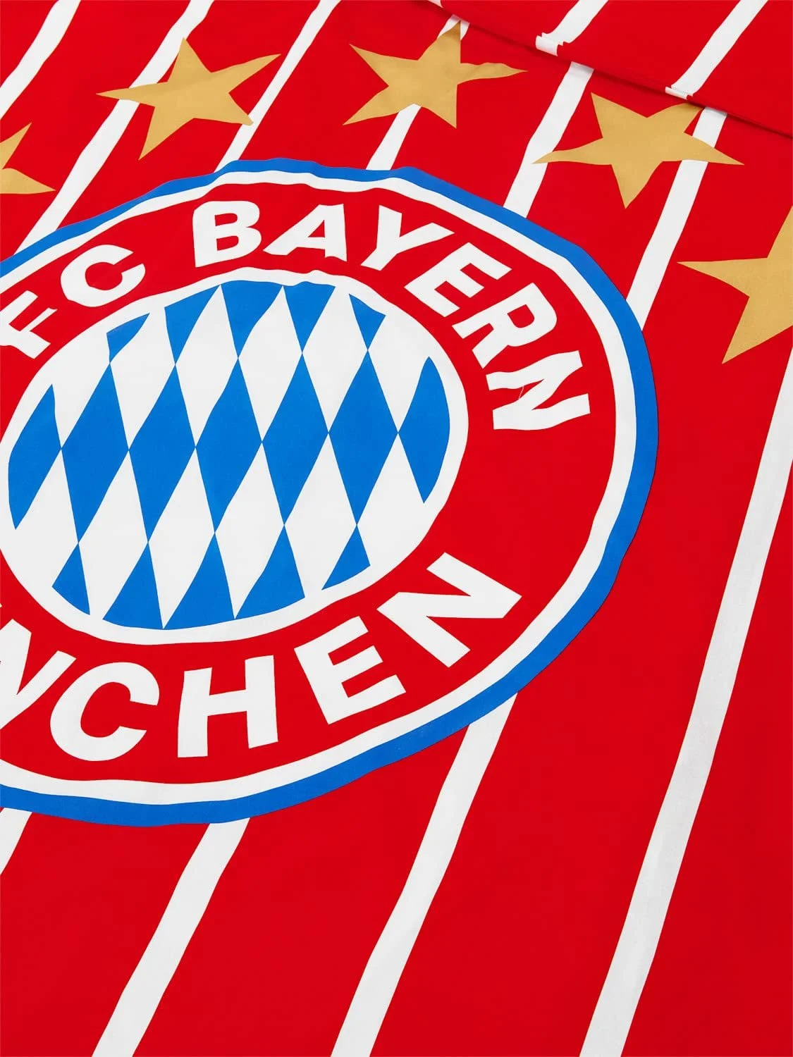Комплект постільної білизни FC Bayern Munich підковдра та наволочка червоно-білі смуги 135 x 200 см, фото №5