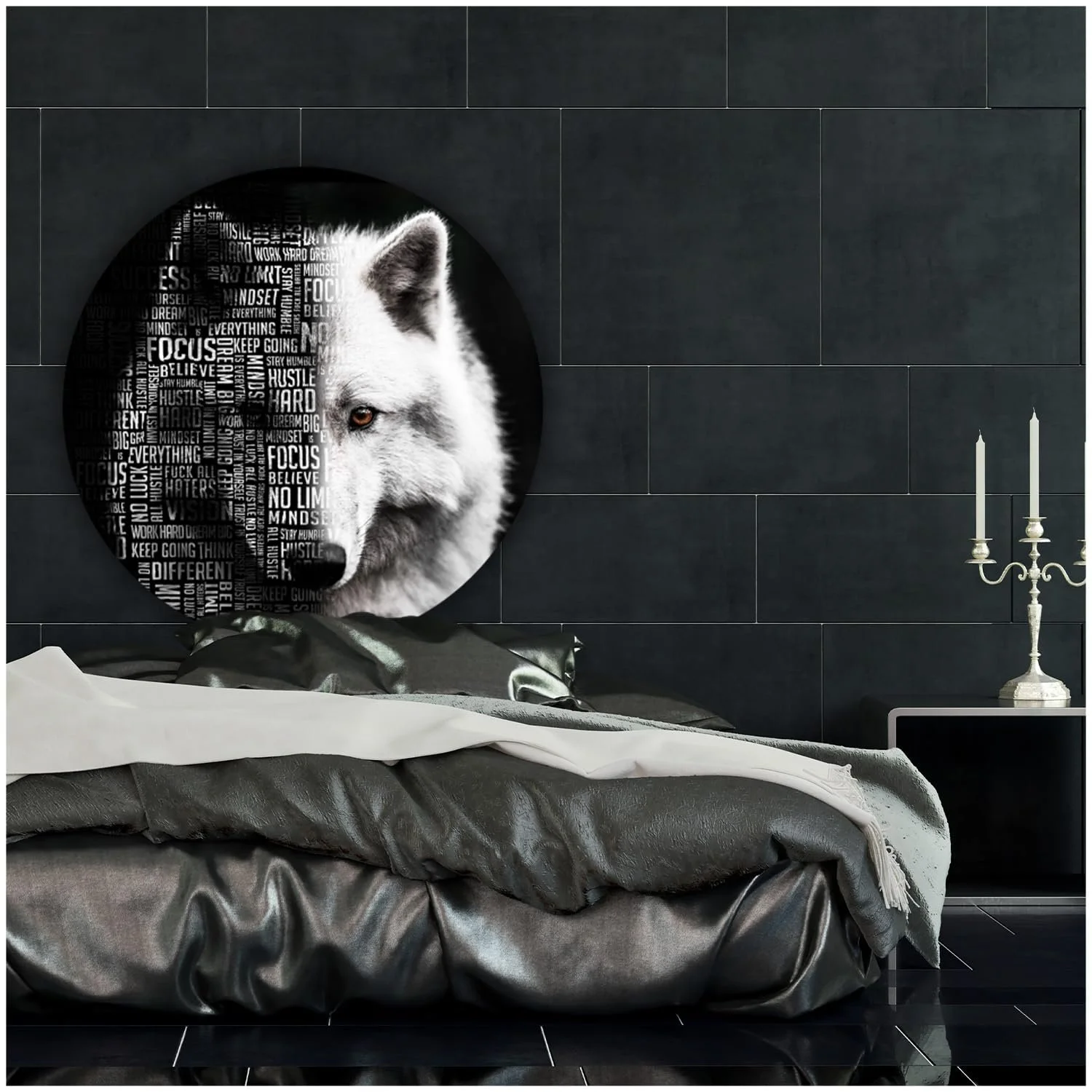 Наклейка на стіну кругла Wolf Mindset діаметр 100 см, фото №5 Наклейка на стіну кругла Wolf Mindset діаметр 100 см, фото №5