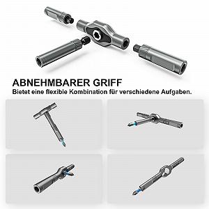 Набір викруток EZARC Precision Mechanic 42 в 1 з магнітною ручкою та знімним Т-образним трещітковим гачком synthetic.ua - Фото 1