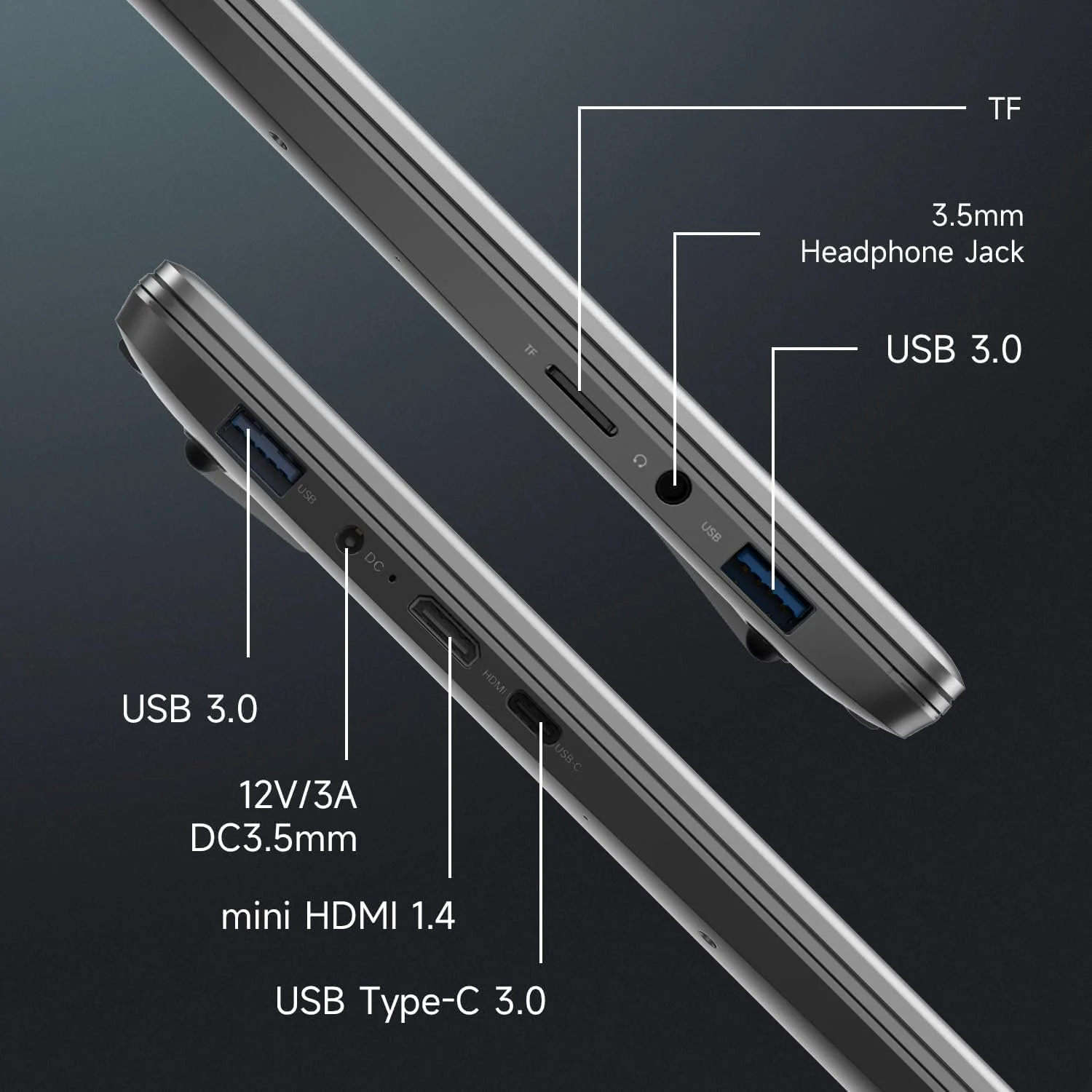 Ноутбук 15.6" ALLDOCUBE GTBook 15 Intel Celeron N5100 RAM 12GB SSD 512GB Windows 11 Алюмінієвий корпус, фото №7