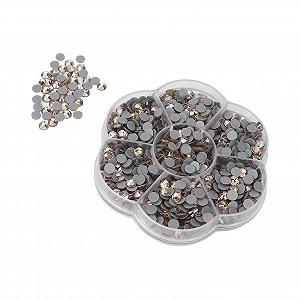 Стразы Emoshayoga JM201 для ногтей Прозрачные Золотые, 1000 шт synthetic.ua - Фото 1