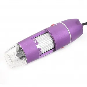 Цифровий детектор шкіри та волосся GZYF 50X-500X, мікроскоп для волосяних фолікулів шкіри голови, USB, фіолетовий synthetic.ua - Фото 1