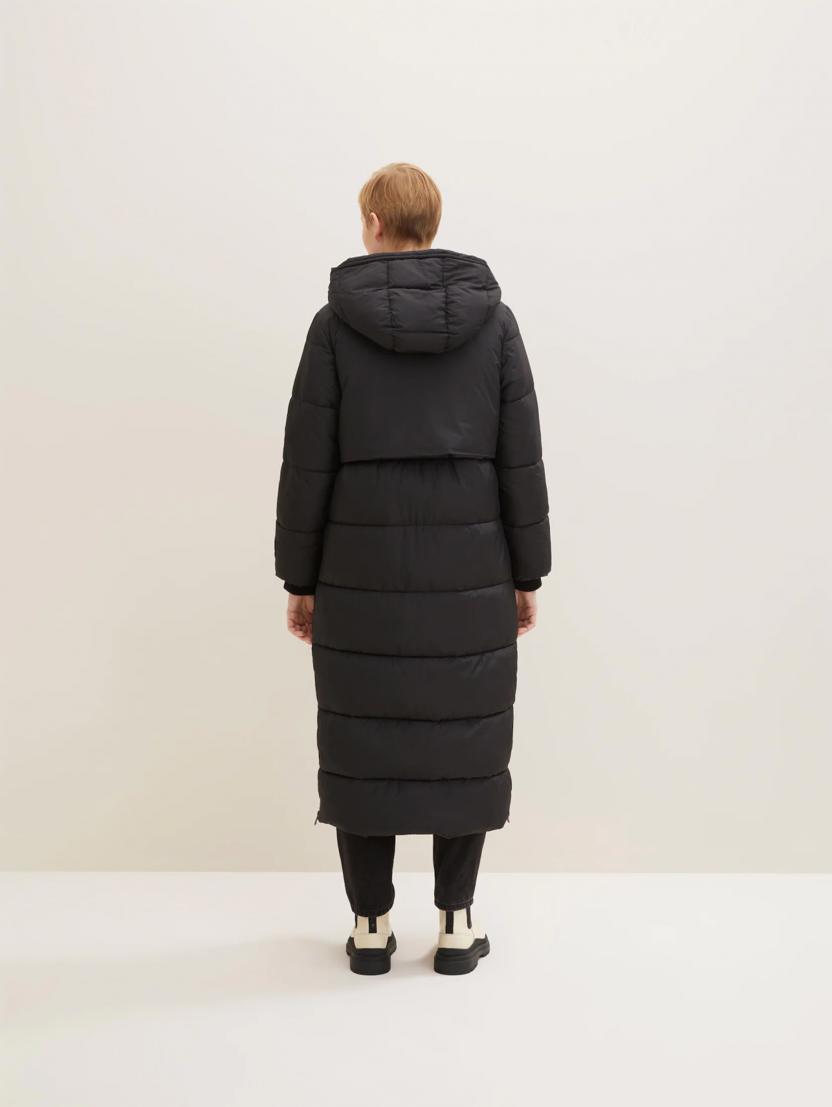 Куртка arctic puffer coat 1032690-14482 Tom Tailor Чорний XS, фото №2