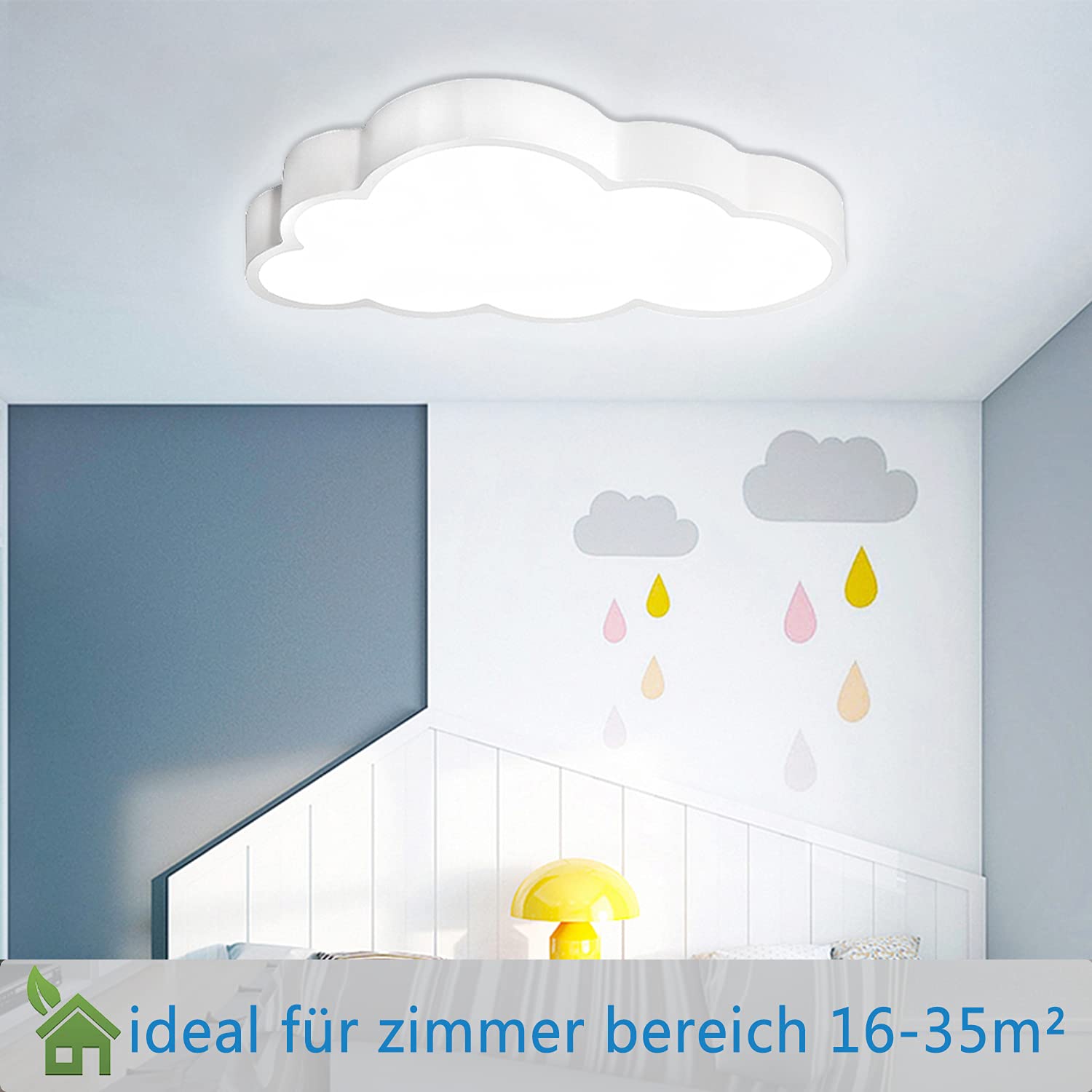 Светильник YRHome 48 Вт Dimmable Cloud LED потолочный светильник эффект облаков лампа акрил IP44 с пультом дистанционного управления детская комната ультратонкий спальня детская комната, фото №4