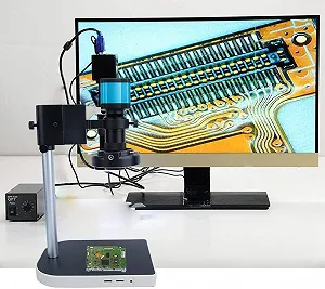 Цифровий мікроскоп Zunate KP-1501 для спостереження на екрані / 14 Мп / 100x / Чорний synthetic.ua - Фото 1