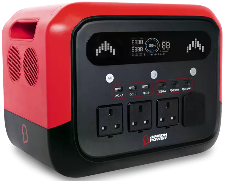 Зарядная станция Bimson Power BP1200PPS 2400 Вт / 1200 Вт / 1024 Вт*ч / LiFePO4 / Быстрая зарядка, фото №1 Зарядная станция Bimson Power BP1200PPS 2400 Вт / 1200 Вт / 1024 Вт*ч / LiFePO4 / Быстрая зарядка, фото №1