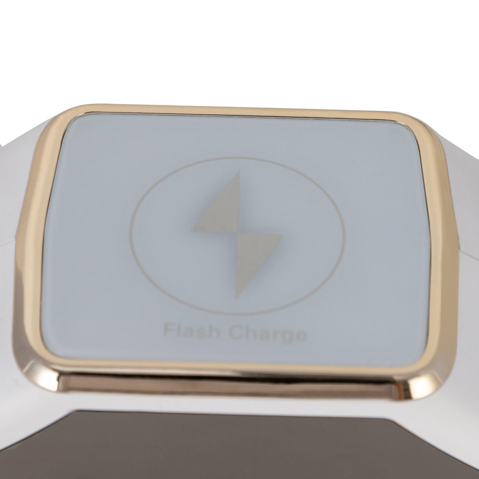 Настільна лампа нічна USB з бездротовою швидкою зарядкою 15W таймером та зміною кольорів Біла, фото №5