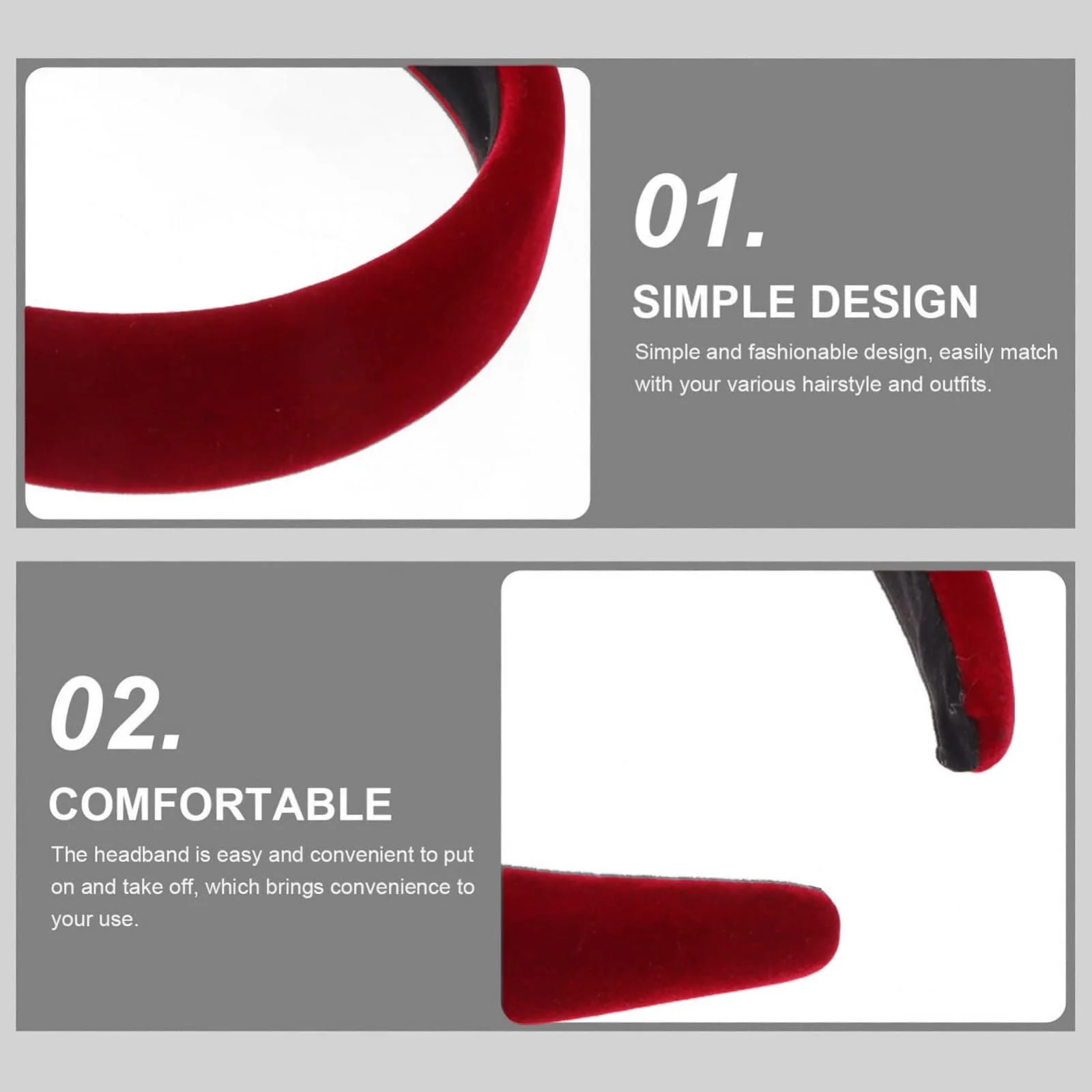 Набір з 2 оксамитових гумок для волосся, фото №3