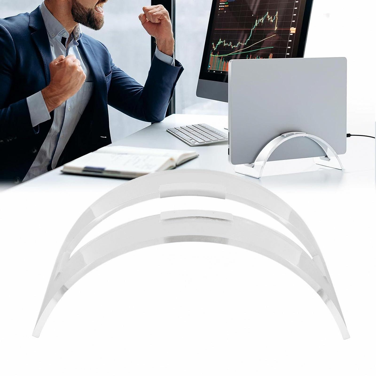 Подставка для ноутбука вертикальная акриловая регулируемая, с углами обзора, док-станция для настольного органайзера, фото №2