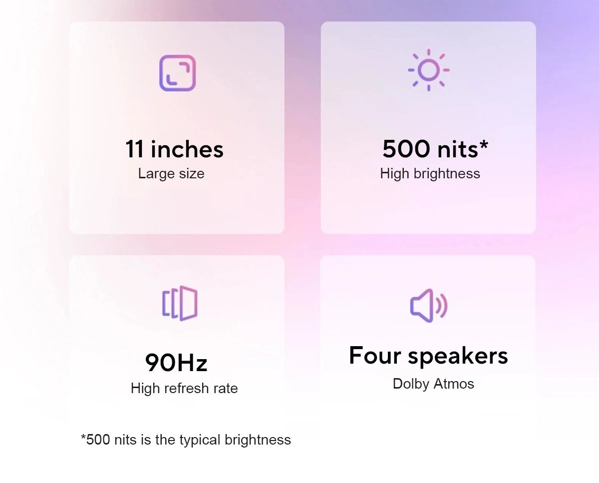 Планшет Lenovo Xiaoxin Pad 11" 2025 6/128Gb 2.5К Dimensity 6300 Dolby Atmos WiFi, фото №6