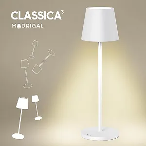 Настільна лампа Stilosa Classica 3 LED акумуляторна IP54 з диммером USB-C Матова біла synthetic.ua - Фото 1