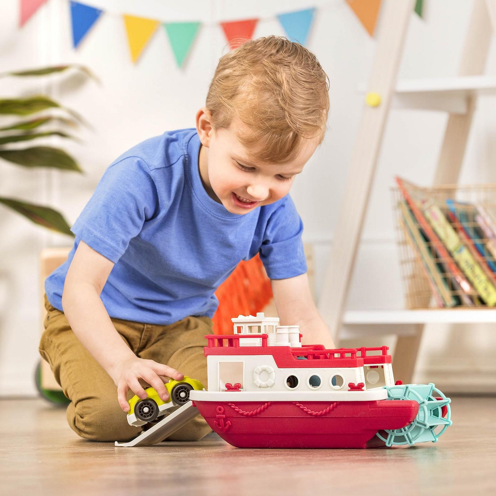 Паром Wonder Wheels Trucks Tragus с двумя машинками, красно-белый, VE1008Z, фото №5 Паром Wonder Wheels Trucks Tragus с двумя машинками, красно-белый, VE1008Z, фото №5