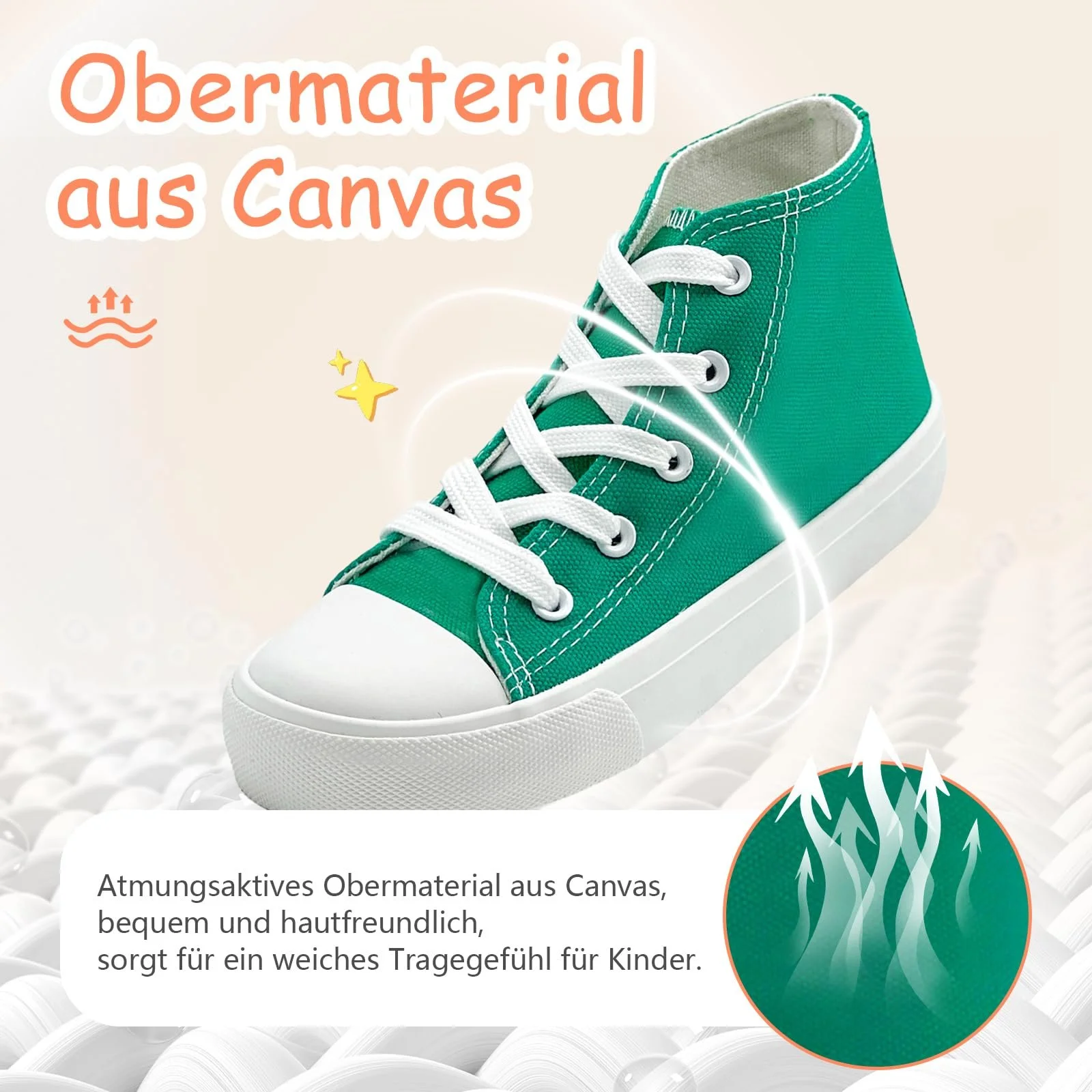 Детские Кроссовки для Девочек и Мальчиков High-Top Canvas Классические Регулируемые Ремни Ходьба Кроссовки из Холста, фото №3