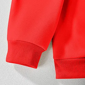 Пуловер для девочек Осенне-зимняя толстовка для девочек с буквенным принтом, круглым вырезом и длинными рукавами synthetic.ua - Фото 1