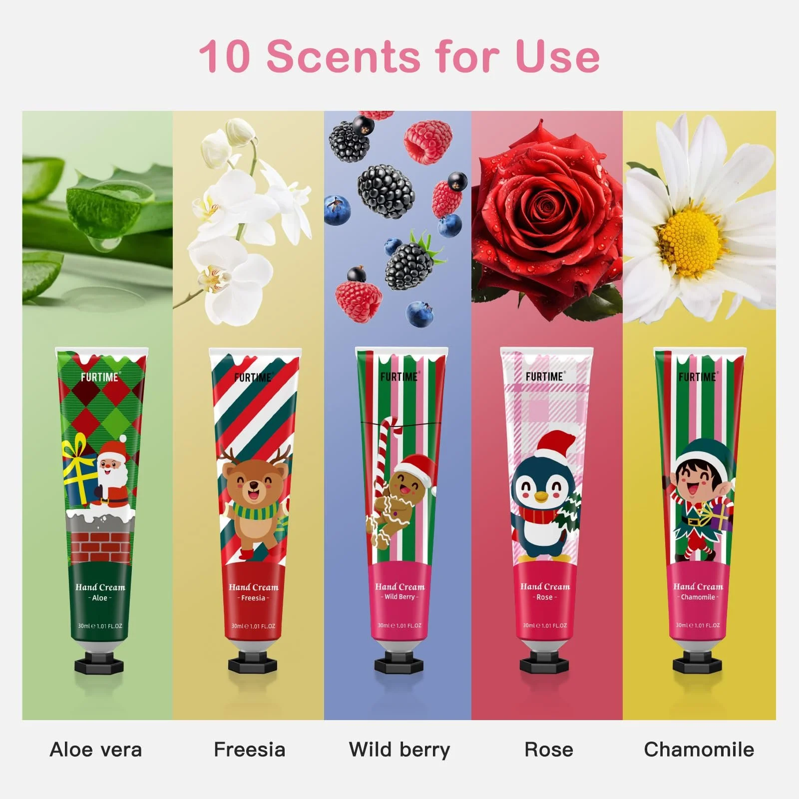 Крем для рук FURTIME Mini Set, 10 штук, фото №3