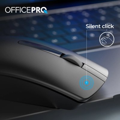 Мышка OfficePro M175B Silent Click Wireless Black (M175B), фото №10