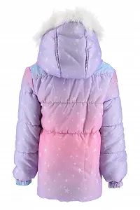 Пальто Disney Stitch для девочек, Теплая и мягкая зимняя куртка с наполнителем, Пальто с капюшоном для девочек, Размеры от 3 до 8 лет synthetic.ua - Фото 1