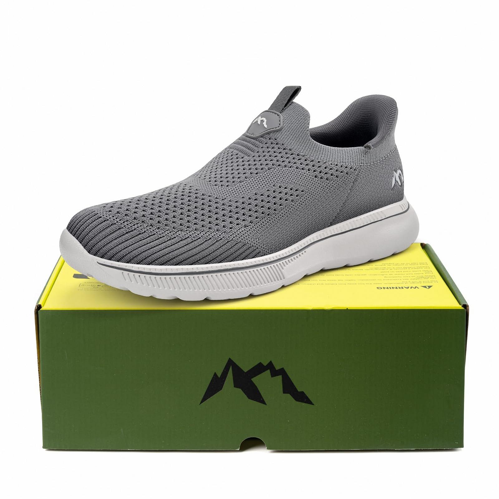 Кросівки Без Шнурків ODCKOI Легкі Дихаючі Спортивні Чоловічі Сірі, фото №6 Кросівки Без Шнурків ODCKOI Легкі Дихаючі Спортивні Чоловічі Сірі, фото №6