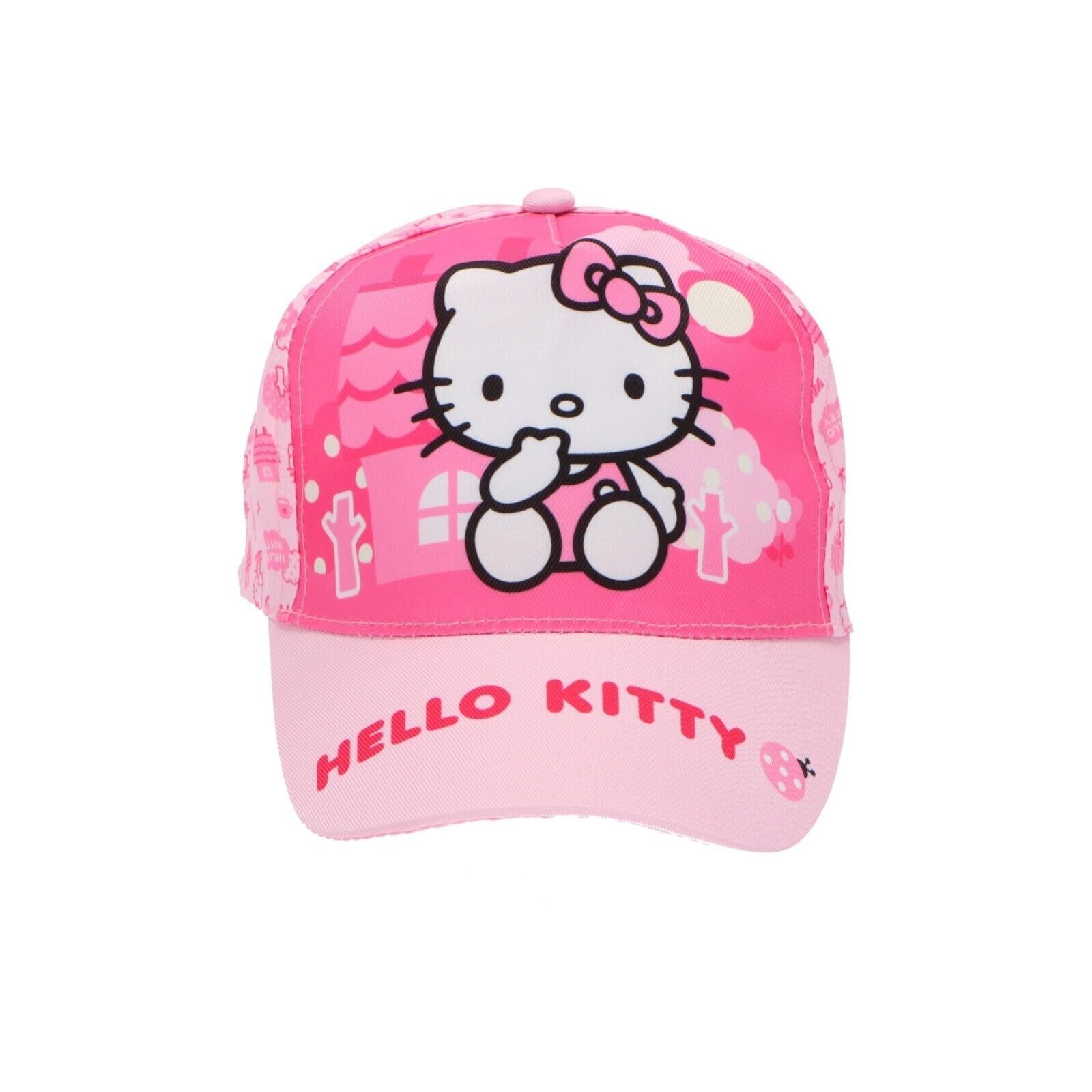 Бейсболка Hello Kitty Розмір 53 Wide Brim регульована на липучці UV Protection 100% Polyester, фото №2