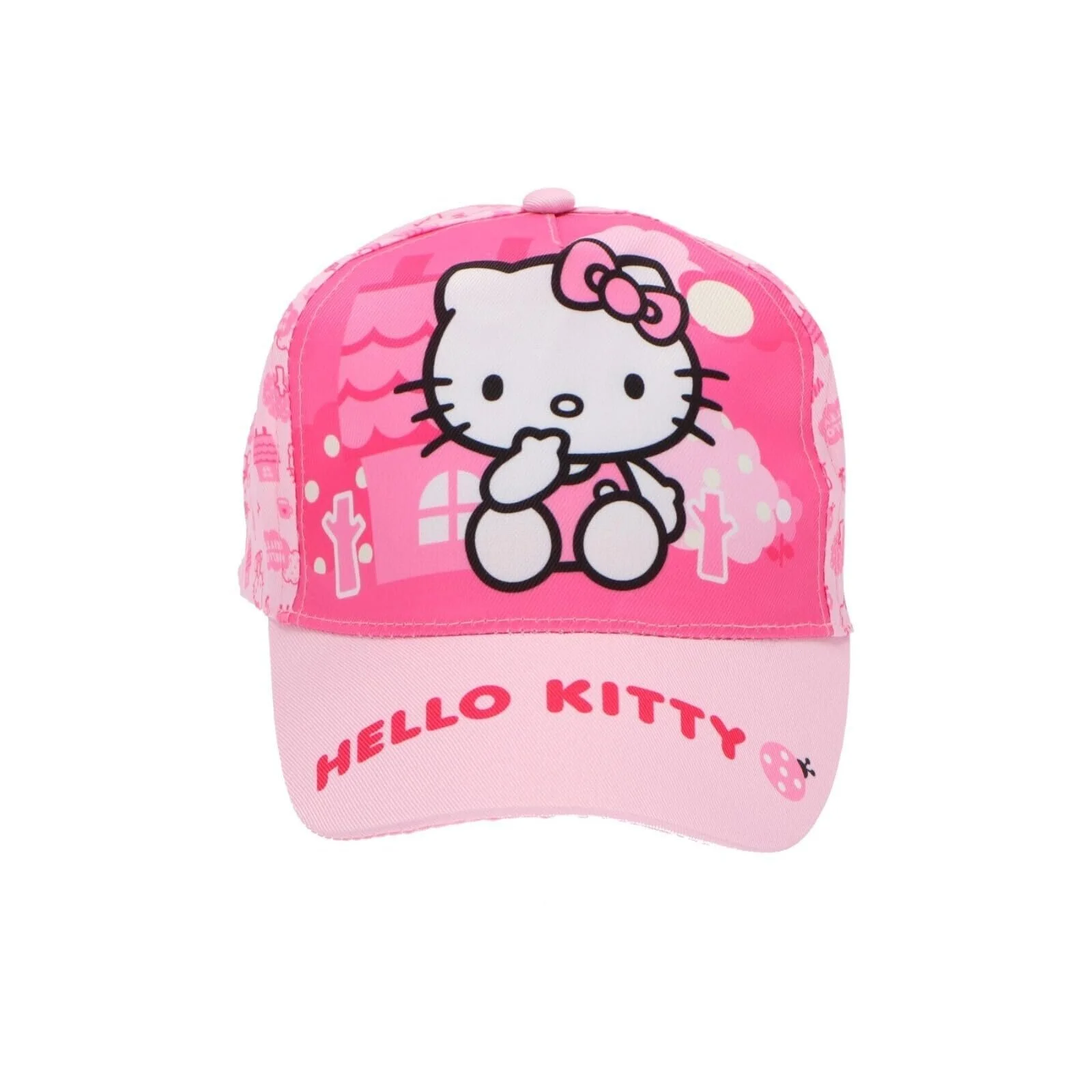 Бейсболка Hello Kitty Размер 53 Wide Brim регулируемая на липучке UV Protection 100% Polyester, фото №2