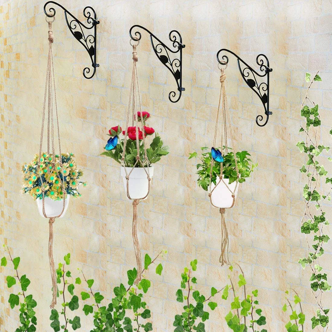 Подвесное кашпо макраме Swpeet 6 шт. Натуральный, фото №7