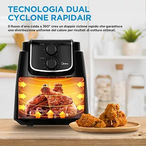 Мультипіч Midea MF-TN35D2 3.5 л 200 °C 60 хв багатофункціональна Чорна synthetic.ua - Фото 1