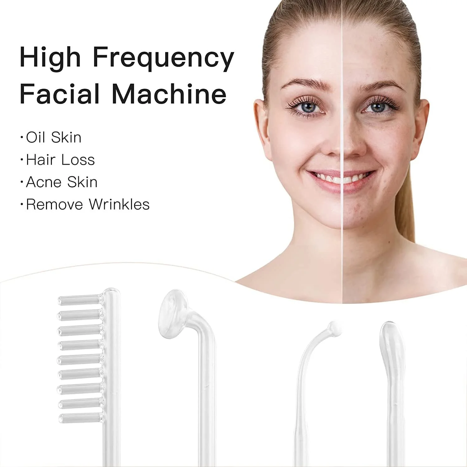 Высокочастотный прибор для лица с 4 электродами, фото №4